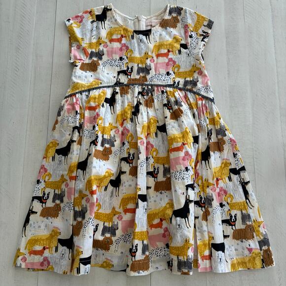 Pink Chicken Girls Fatima Dog Park Multi Dogs Dress Size 5 EUC 100% Cotton - Picture 3 of 8